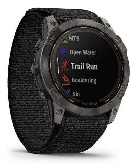 Zegarek sportowy Garmin Enduro 2 Solar 35mm Black Carbon Gray DLC Ti Ultrafit Band Szary