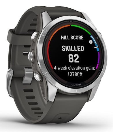 Zegarek sportowy Garmin Fenix 7S Pro Solar Silver SS Grapphite