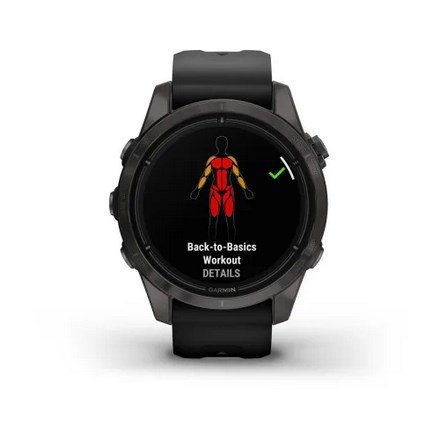 Zegarek sportowy Garmin EPIX PRO (Gen 2) AMOLED 42mm Sapphire Titanium/Szary