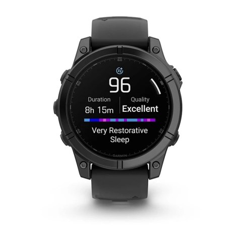 Zegarek sportowy Garmin Fenix E Stainless Steel AMOLED 47mm Czarny