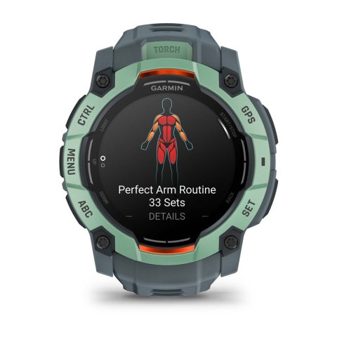 Zegarek sportowy Garmin Instinct 3 AMOLED 50mm Neotropic Twilight Zielony