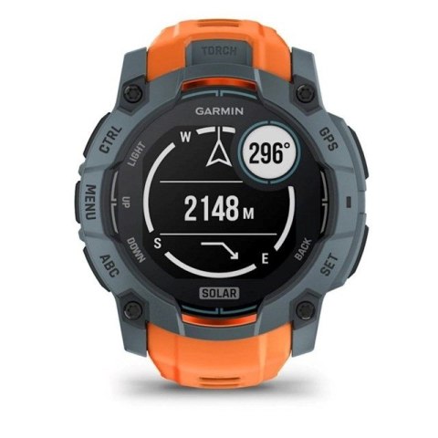Zegarek sportowy Garmin Instinct 3 Solar Twilight Solstice 50mm Pomarańczowy