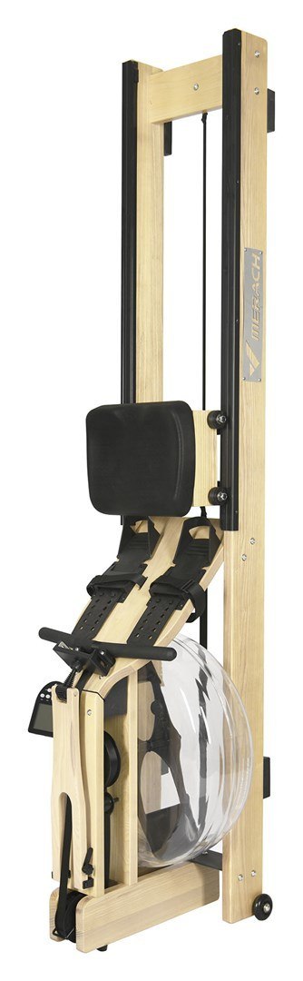 Wioślarz wodny drewniany MERACH MR-902/YS, bluetooth&app, naturalny kolor drewna (WYPRZEDAŻ)