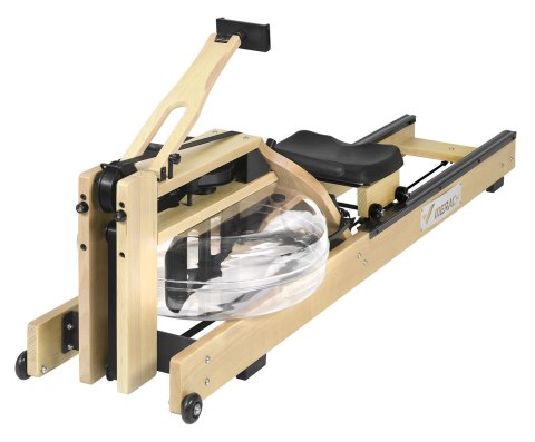 Wioślarz wodny drewniany MERACH MR-902/YS, bluetooth&app, naturalny kolor drewna (WYPRZEDAŻ)