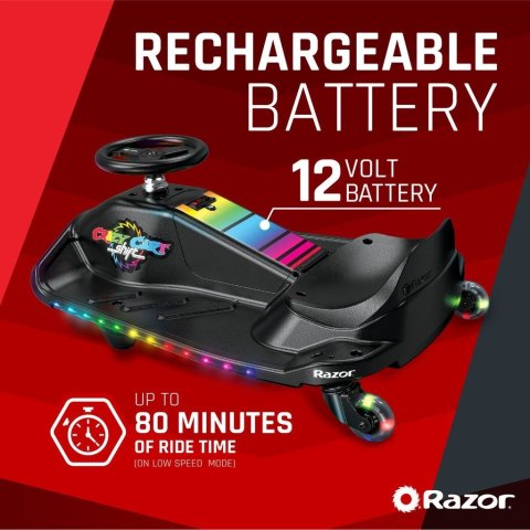 Razor CRAZY CART Shift Lightshow Lithium - Pojazd elektryczny do driftu