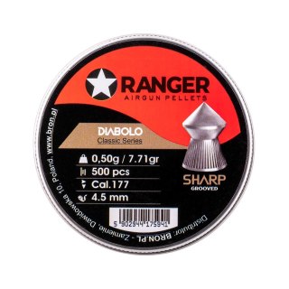 Śrut 4,5 mm RANGER Diabolo Classic Sharp Grooved szpic molet. 500 szt. 0,50 g
