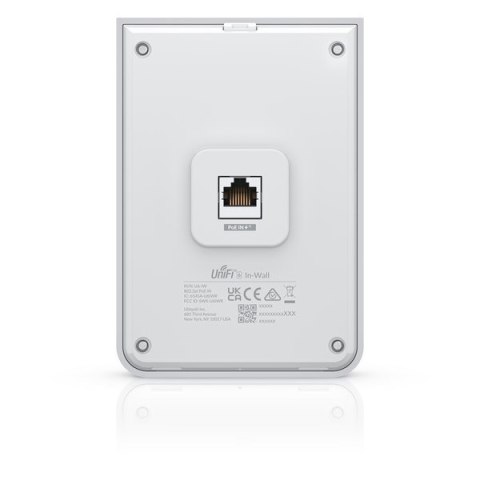 Access Point Wi-Fi 6 Ubiquiti UniFi U6 In-Wall 2.4GHz(2x2)/5GHz(4x4)/6GHz(-) PoE+/PoE 4x1G 1x2,5G