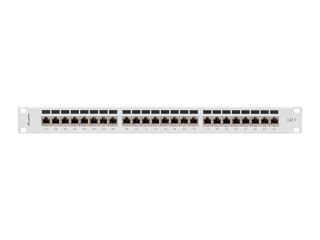 LANBERG PATCH PANEL 24 PORT 1U 19" KAT.7 FTP SZARY PPS7-1024-S