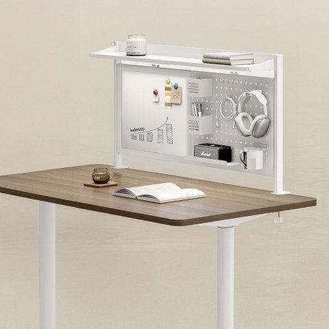 ERGO OFFICE PRZEGRODA BIURKOWA / ORGANIZER, MAX. OBCIĄŻENIE 10KG, BIAŁA TABLICA, SZEROKOŚĆ 1116MM, BIAŁA ER-301 W