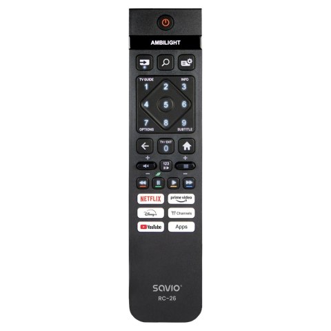 SAVIO PILOT UNIWERSALNY/ZAMIENNIK DO TV PHILIPS - SMART TV RC-26