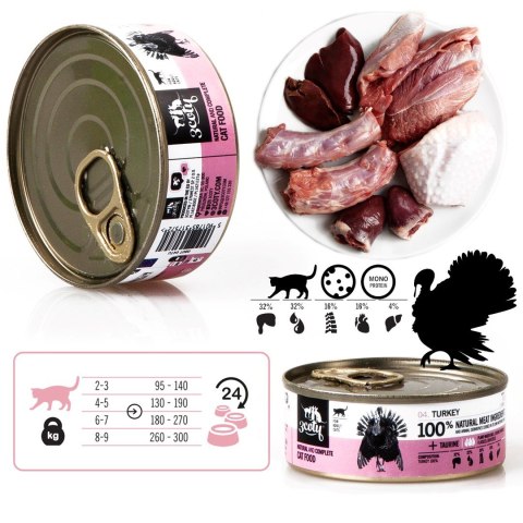 3Coty TURKEY for Adult cats 80g