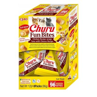 INABA CAT FUN BITES CHICKEN&TUNA&CHEESE przysmak dla kota 8x12g (96g)