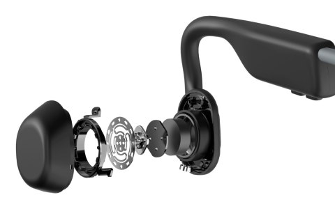 Słuchawki bezprzewodowe kostne Shokz OpenMove USB-C szare