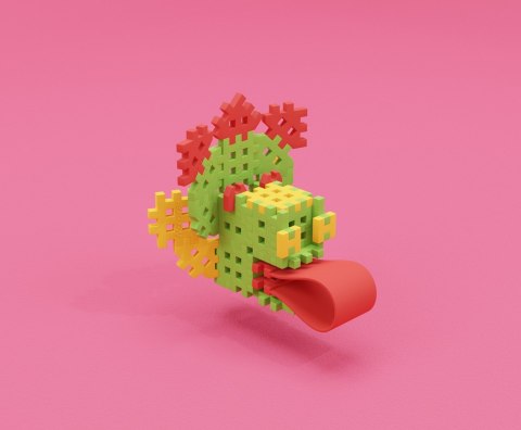 MARIOINEX Klocki Mini Waffle Konstruktor Expert, 301 elementów