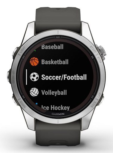 Zegarek sportowy Garmin Fenix 7S Pro Solar Silver SS Grapphite