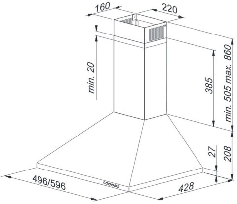 Okap MAAN Vela 2 50 satynowy