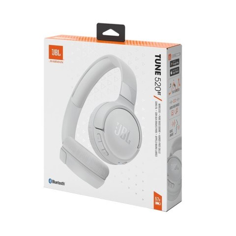 Słuchawki JBL TUNE 520 BT (white, bezprzewodowe, nauszne)