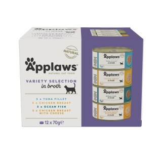 APPLAWS CAT Supreme Selection - mokra karma dla kotów - MIX smaków 12x70g