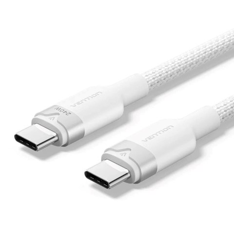 Kabel USB-C do USB-C 2.0 PD 3.1 Vention 5A 240W 2m biały