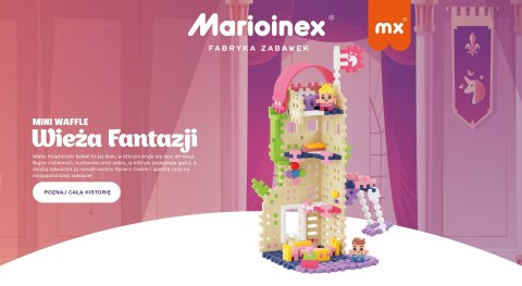 MARIOINEX Klocki Mini Waffle Princess Wieża Fantazji, 148 elementów