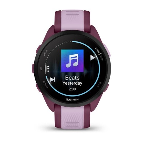 Zegarek sportowy Garmin Forerunner 165 Music AMOLED 43mm Berry Lilac