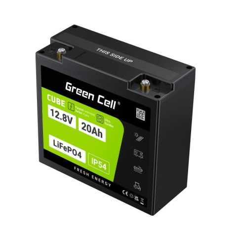 GREEN CELL AKUMULATOR LIFEPO4 CUBE 20AH 12V/12.8V 256WH LFPGC12V20AH