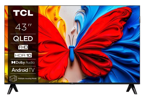 Telewizor TCL 43V5C QLED 43" Full HD Android TV Dolby Digital Plus DVB-T2 Czarny