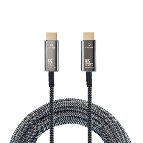 Kabel HDMI PremiumCord Ultra High Speed 2.1 światłowodowy 8K@60Hz, pozłacany 10m