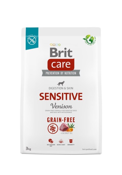 Brit Care Grain-Free Sensitive Venison - sucha karma dla psa - 3 kg (WYPRZEDAŻ)