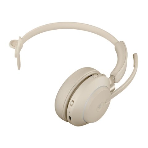 Słuchawki nauszne bezprzewodowe Jabra Evolve2 65 MS Mono Link380a, beige