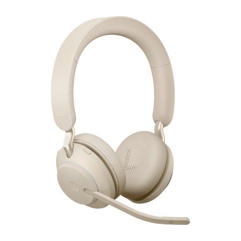 Słuchawki nauszne bezprzewodowe Jabra Evolve2 65 UC Stereo Link380c, beige