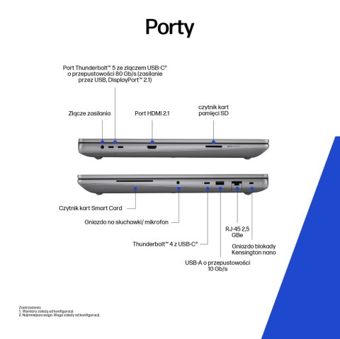 HP ZBook Fury G1i 18 Ultra 7 265HX vPro 18.0"WQXGA IPS 500nits 165Hz AG 32GB DDR5 5600 SSD1TB RTX Pro 3000_12GB Cam IR 5 Mpx AI 