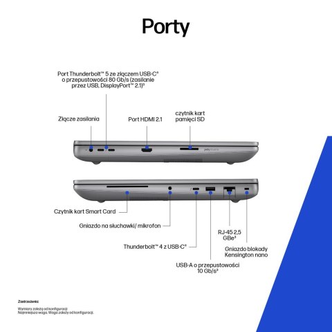 HP Zbook Fury 16 G1i Ultra 7 255HX 16.0"WUXGA IPS 400nits AG 16GB DDR5 5600 SSD512 RTX PRO 1000_8GB Cam IR 5 Mpx Al 99Wh W11Pro 