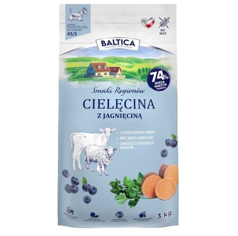 BALTICA SMAKI REGIONÓW Cielęcina z jagnięciną XS / S 3kg