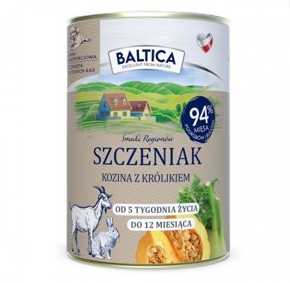 BALTICA SMAKI REGIONÓW Szczeniak Kozina z królikiem 400g