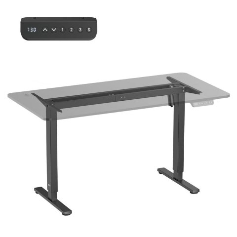 Biurko elektryczne regulacja wys. Ergo Office ER-400, max wys. 1160mm, max 80 kg, bez blatu do pracy stojąco siedzącej, czarne