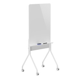 Tablica mobilna suchościeralna Ergo Office ER-305, orientacja pionowa, biała, jednostronna, z półką, wymiary tablicy 1190x790mm