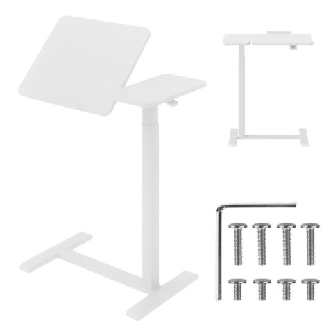 Biurko mobilne/stand na laptop Maclean MC-120 W, białe, regulacja wysokośc 76-109cm, max. 30kg