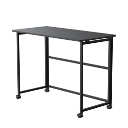 Biurko składane Maclean MC-1250 B, czarne, mobilne, 100x50cm, max. 50kg