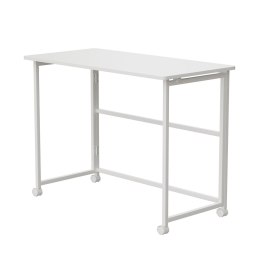 Biurko składane Maclean MC-1250 W, białe, mobilne, 100x50cm, max. 50kg