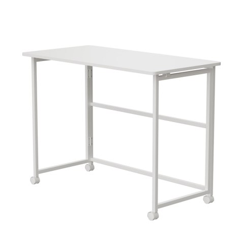 Biurko składane Maclean MC-1250 W, białe, mobilne, 100x50cm, max. 50kg
