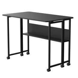 Biurko składane Maclean MC-126 B, czarne, mobilne 100x58cm, max. 50kg