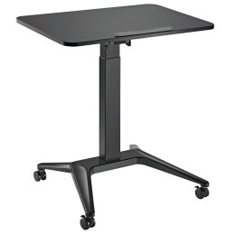Biurko stolik mobilny na laptop Maclean MC-453B, czarne pneumatyczna regulacja wysokości 80x52cm 8kg max 109cm wys