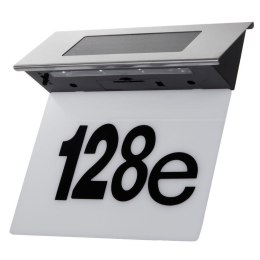 Lampa LED solarna z numerem domu Maclean MCE423, IP44, 1W, 60lm, 6000K, akumulator 600 mAh, 2,5V DC 70mA