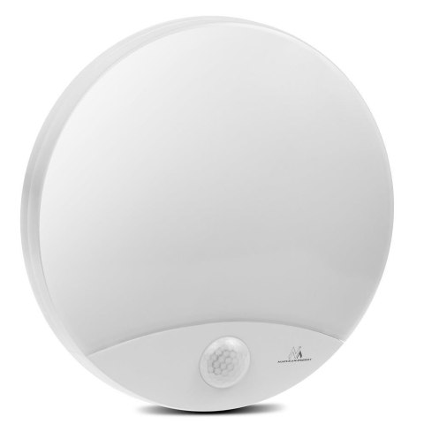Lampa LED z czujnikiem ruchu Maclean MCE357 W, na podczerwień, kolor biały, 10W, IP44, barwa naturalna biała (4000K), 900lm