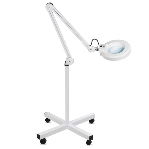 Lampa kosmetyczna Maclean MCE152 na kółkach z lupą 5 dioptrii, powiększenie 8x, LED