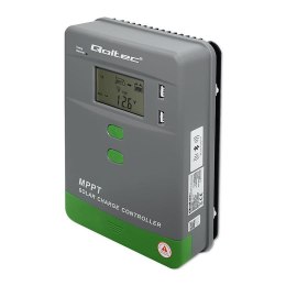 Regulator ładowania MPPT Qoltec solarny z czujnikiem temperatury 30A | 12V / 24V | LCD | 2 x USB | Bluetooth | APP | GEL | LiFeP