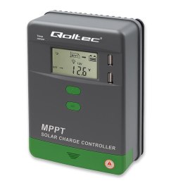 Regulator ładowania MPPT Qoltec solarny z czujnikiem temperatury 40A | 12V / 24V | LCD | 2 x USB | Bluetooth | APP | GEL | LiFeP