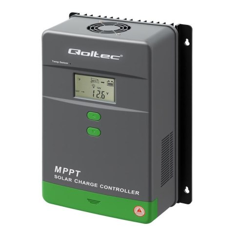 Regulator ładowania MPPT Qoltec solarny z czujnikiem temperatury 60A | 12V / 24V | LCD | 2 x USB | Bluetooth | APP | GEL | LiFeP
