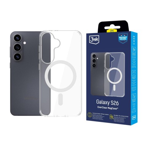 Etui pancerne z MagSafe na Samsung Galaxy S26 - 3mk EverClear MagCase